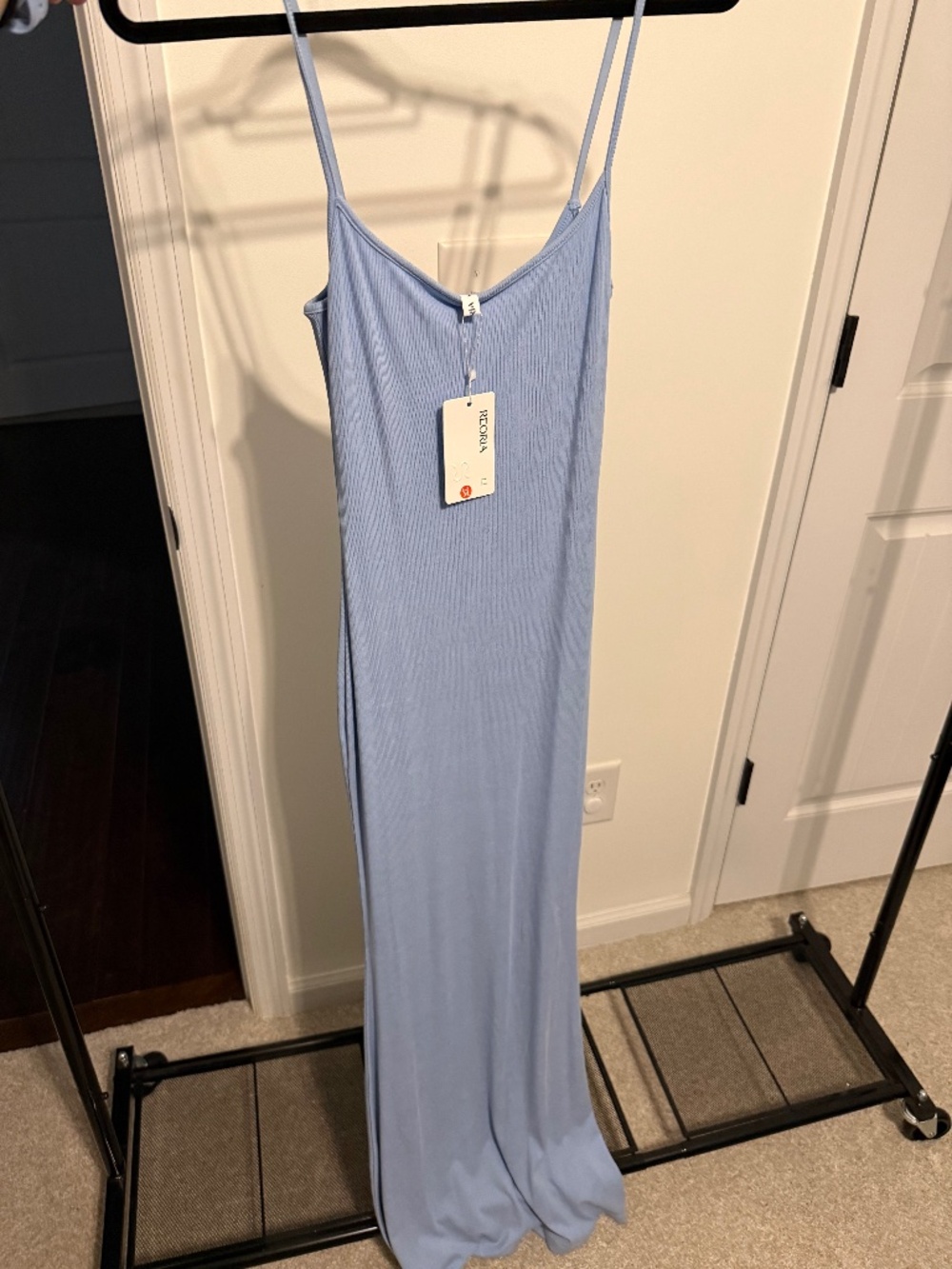 Blue Spaghetti Strap Dress